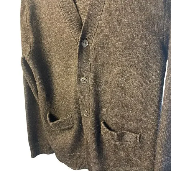 Carhartt WIP Allen Gray Cardigan, Lamb’s Wool Blend, Casual, Preppy, Academic S